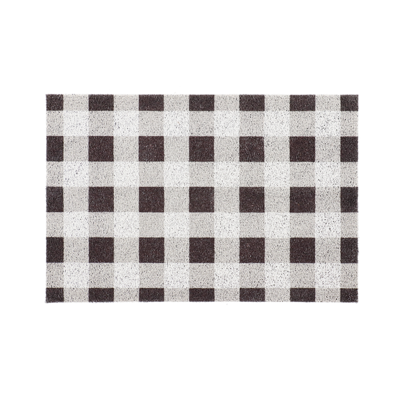 Loop Anti Slip Doormat in checkered design, 90 x 60 cm, enhances entrance safety and style with durable PVC material.