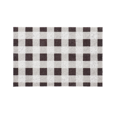 Loop Anti Slip Doormat in checkered design, 90 x 60 cm, enhances entrance safety and style with durable PVC material.