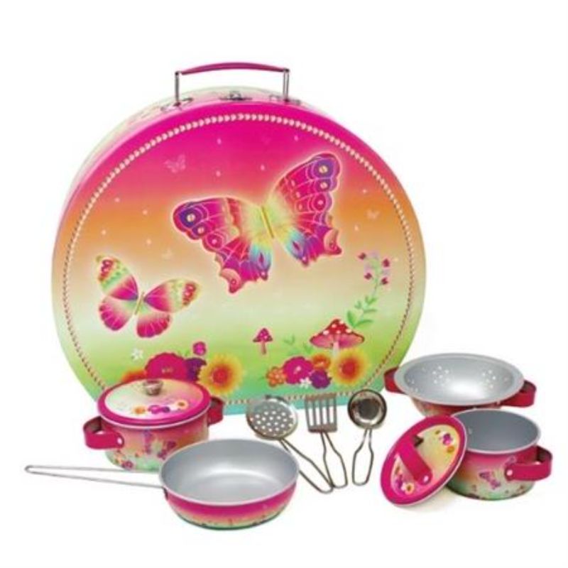 Cooking Set In Carry Case - PP Rainbow Butterfly