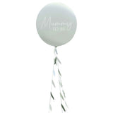 Botanical baby shower balloon with vibrant patterns and a charming tail, perfect for celebrating motherhood in style.