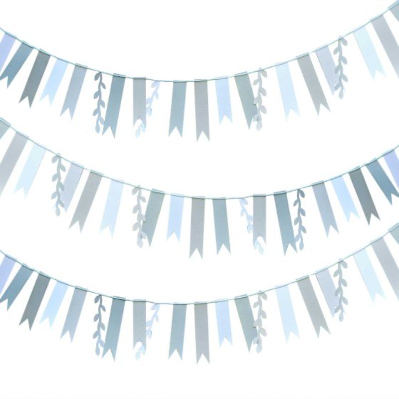 Sage green party garland, 5m long, perfect for elevating celebrations at events like birthdays and weddings.