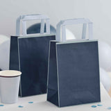 Navy blue eco-friendly paper party bags, pack of 5, perfect for gifts and party favors, measuring 26cm x 13cm.