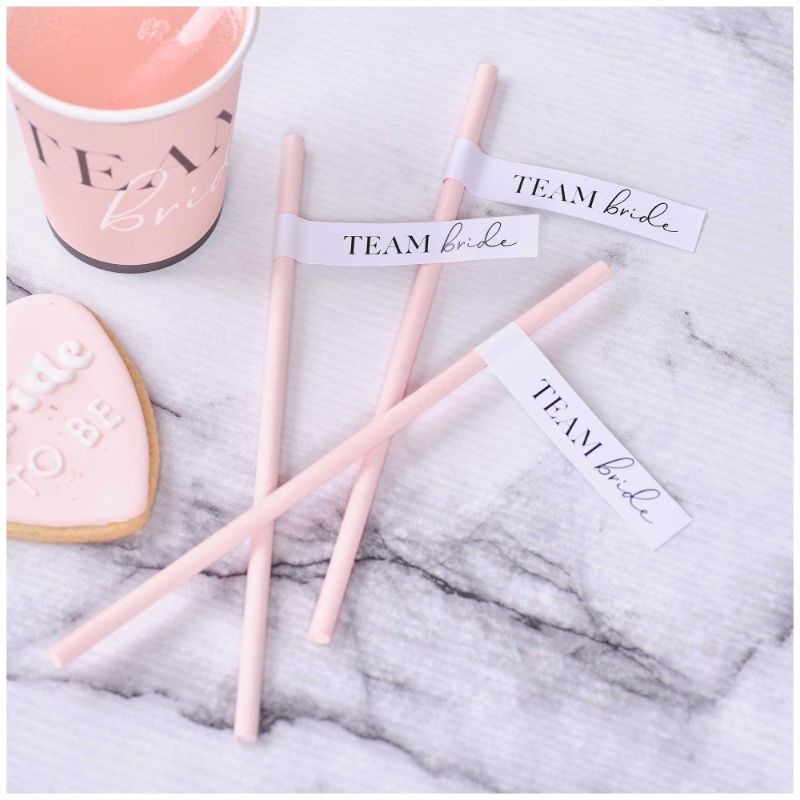Future Mrs Team Bride Hen Party Paper Straws - Pack of 16