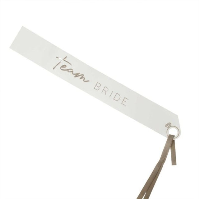 Pack of 6 stylish satin sashes with silver ribbon for hen weekends, perfect for brides and their squad celebrations.