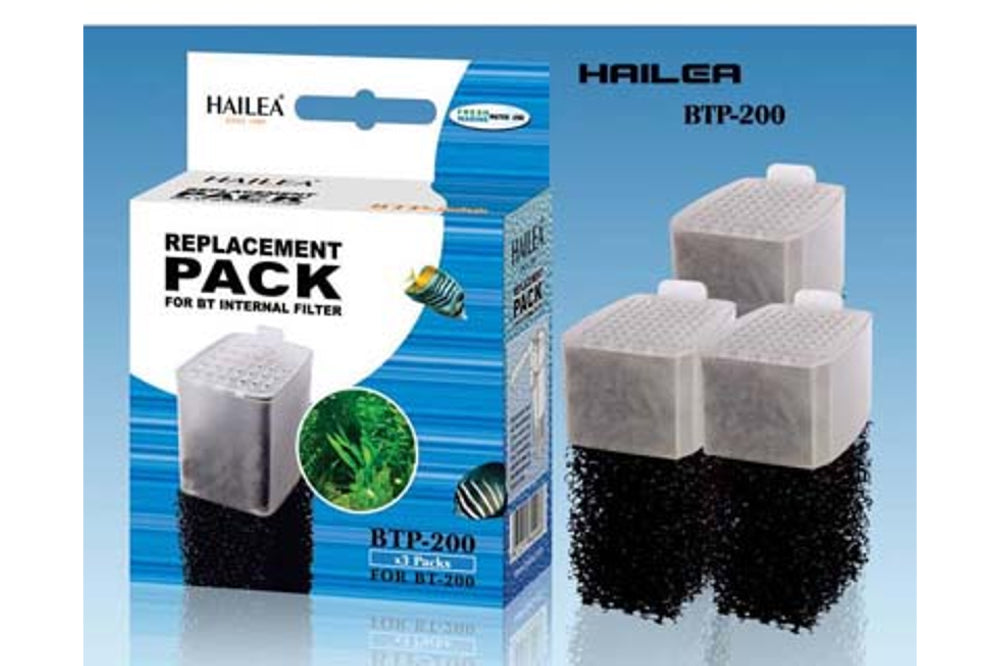 Hailea Replacement Cartridge - 3pk BTP200 for superior filtration, ensuring clean water in freshwater and saltwater aquariums.