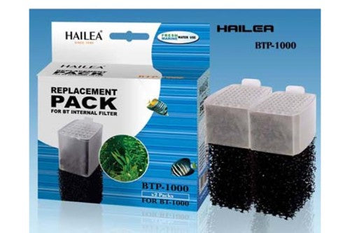 Aquatic Hailea Replacement Cartridge 2pk BTP1000, designed for optimal filtration and water clarity in aquarium systems.