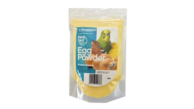 Best Bird Egg Powder 200g container, a protein booster for pet birds to enhance health and diet with high-quality egg solids.