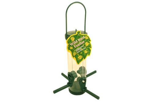 Attractive 25cm wild bird feeder with 4 perches, ideal for various birds, made from durable, eco-friendly materials.