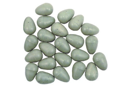 Realistic 18mm nest eggs for canaries, 24-pack, enhancing breeding comfort and reducing nesting stress.