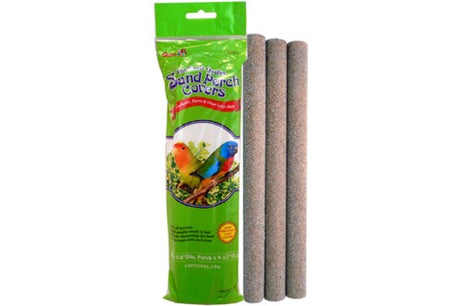 Comfortable sand perch covers for small birds, promoting healthy feet with an anti-slip design. 3-pack for easy replacement.