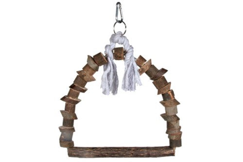 Natural Living Swing for birds, 15cm x 20cm, made from 100% natural materials, perfect for climbing and playtime.