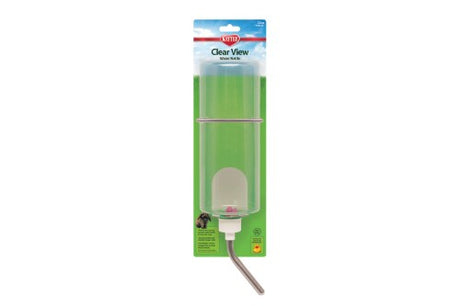 Small animal waterer with 960mL capacity, spring holder, and floating refill reminder for easy hydration.