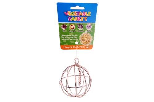 Small Animal Metal Vegetable Basket 8cm for feeding fresh veggies and treats, durable and compact for small pet habitats.