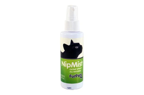 Catnip - Furpets Nip Mist 120ml, a natural spray for enhancing playtime and relaxation in cats, promoting active engagement.