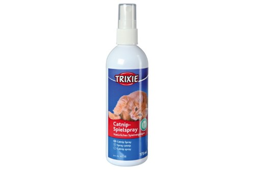 Trixie Catnip Spray 175mL, an organic catnip mist, enhances playtime for cats with its irresistible aroma.