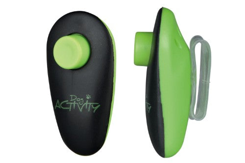 Ergonomic finger clicker for dog training, enhancing positive reinforcement with a loud click sound for effective communication.