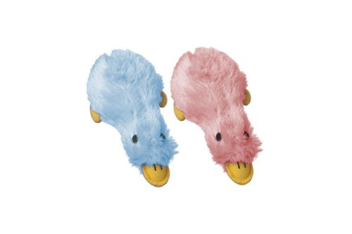 Adorable 10cm plush duck dog toy with squeakers, perfect for small to medium dogs, designed for fun and durability.