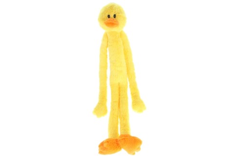 Plush 68cm squeaky duck toy for dogs, perfect for tugging, fetching, and promoting playful exercise.