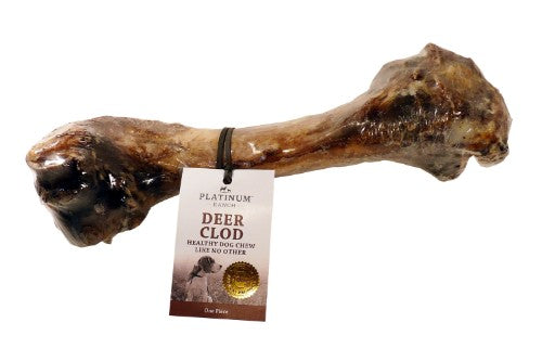 Natural NZ venison bone for dogs, packed with marrow, promoting dental health and long-lasting chewing enjoyment.