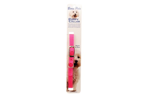 Puppy Collar- Nylon  Pink 10mm Collar