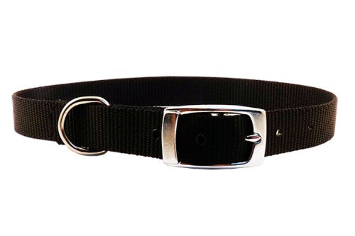 Dog Collar - Nylon S/Layer 15mm x 45cm Collar -Black