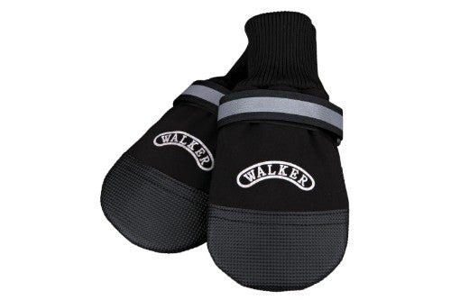 Comfortable XS dog boots for Chihuahuas, featuring fleece padding, durable materials, and reflective strip for safety.