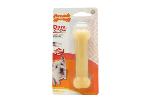 Durable chew toy for dogs up to 11kg, promoting dental health and reducing destructive chewing.