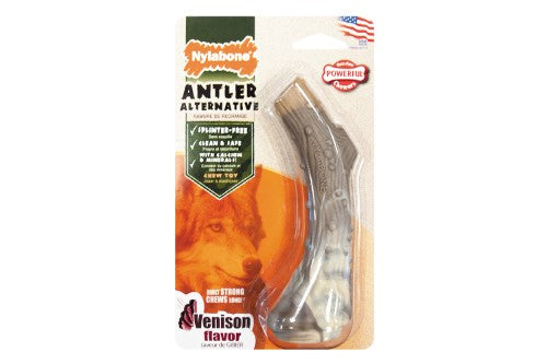 Durable Dura Chew Antler Alternative Med for dogs, promoting dental health and safe chewing for aggressive chewers.