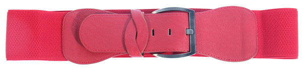 Vibrant red medium stretch belt, 90cm, offering stylish comfort for casual and formal outfits.