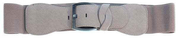 Stretch Belt Taupe in Medium, 90cm, crafted from elastic for comfort and style, perfect for any outfit.