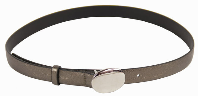 Stylish pewter belt, 2 cm wide and 105 cm long, perfect for adding elegance to any outfit.