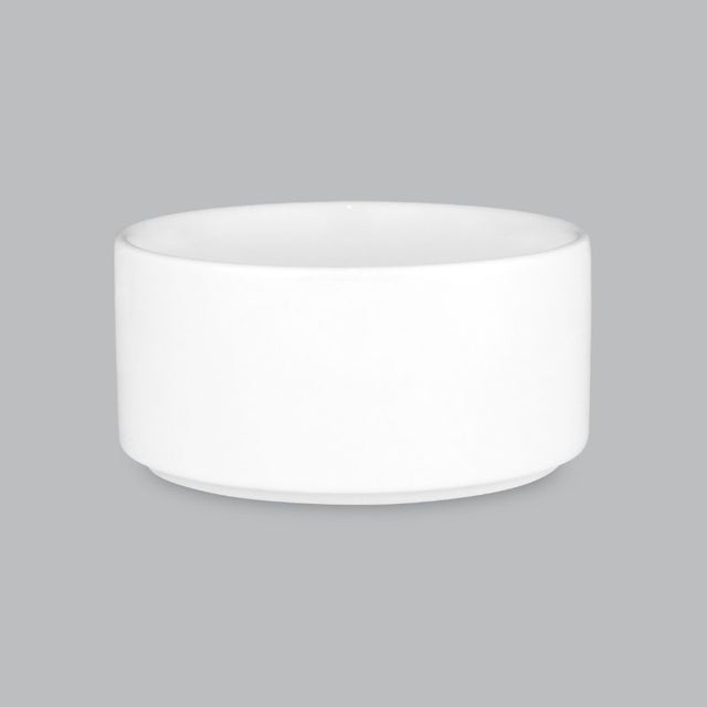 Strt Ramekin by Wilkie Brothers, 8.5 x 4cm, elegant white new bone porcelain, perfect for appetizers, oven-safe, and dishwasher-safe.