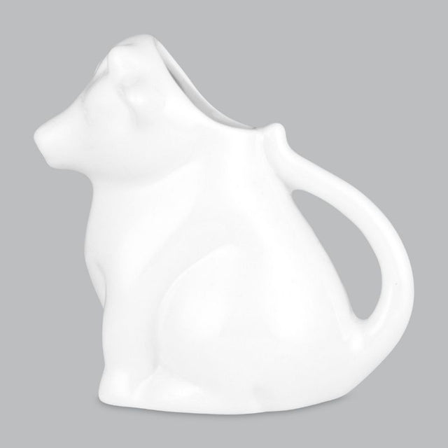 Charming 60ml cow creamer in white new bone porcelain, perfect for serving cream at tea parties or coffee.