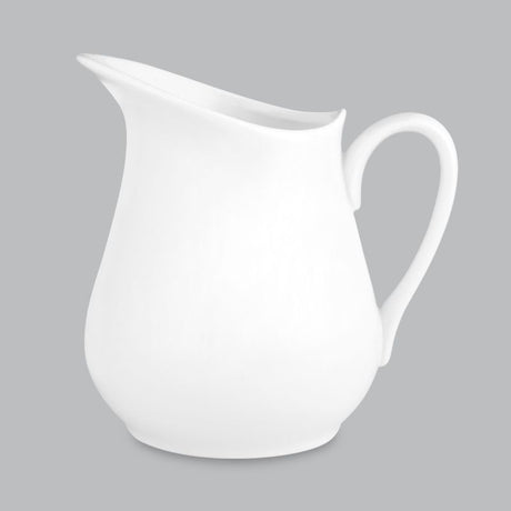 Elegant 320ml milk jug made of new bone porcelain, featuring a classic white design, perfect for any dining setting.