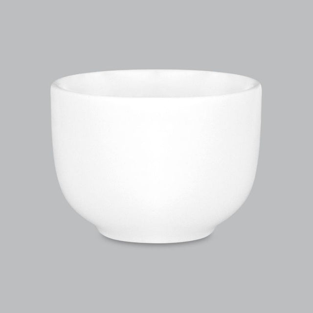 Elegant 50ml sake cup crafted from new bone porcelain, featuring a timeless white design, perfect for any dining occasion.