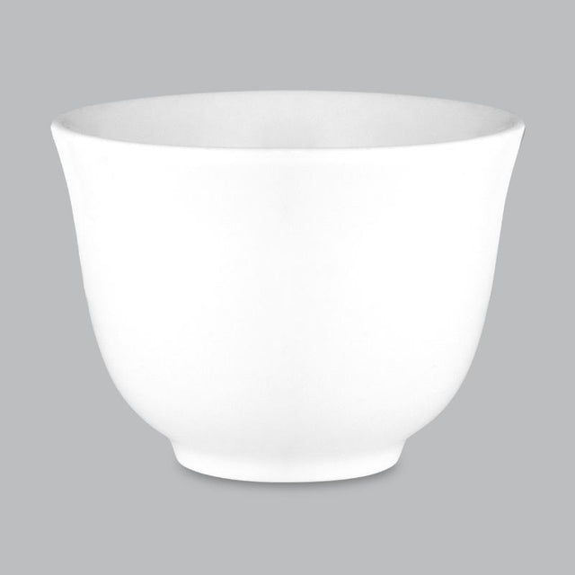 Elegant Wilkie Brothers Chinese tea cup in new bone porcelain, 100ml, durable, lightweight, and dishwasher safe.