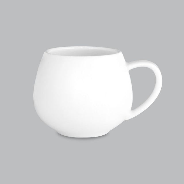 Elegant 120ml Mini Hug Mug in white new bone porcelain, perfect for espresso, snacks, and easy cleanup.