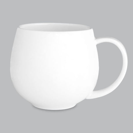 White porcelain Hug Mug by Wilkie Brothers, 450ml, perfect for hot beverages and dishwasher safe for easy cleaning.