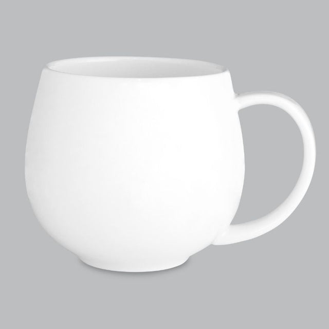 White porcelain Hug Mug by Wilkie Brothers, 450ml, perfect for hot beverages and dishwasher safe for easy cleaning.