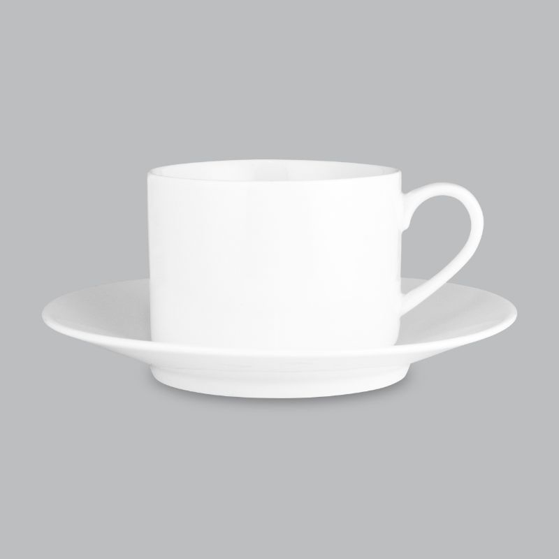 Strt Cup&Saucer 250ml - New Bone- Wilkie Brothers