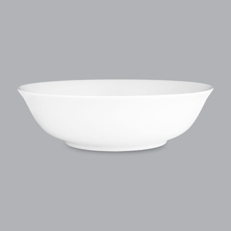 Elegant 20cm new bone porcelain soup/pasta bowl from Wilkie Brothers, perfect for stylish dining and easy maintenance.