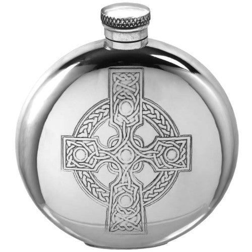 Flask - Celtic Cross (Pewter)