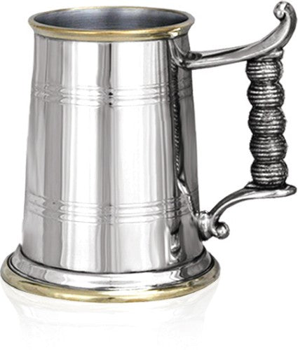 Tankard / Beer Mug - Brass and Pewter Yorkshireman (1 Pint)