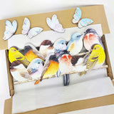 Kiwiana wall art set featuring birds on branches and butterflies, printed on durable ACM for indoor/outdoor decor.
