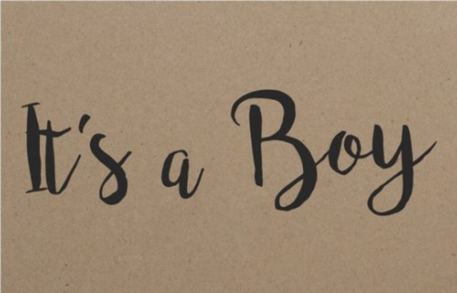 Brown kraft florist cards celebrating new baby boys, perfect for floral arrangements and heartfelt messages. Pack of 50.