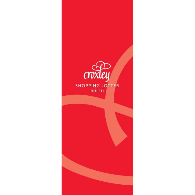 Croxley Pad Shopping Jotta in red, top-opening, 76x203mm, with 100 quality leaves for versatile note-taking and sketching.