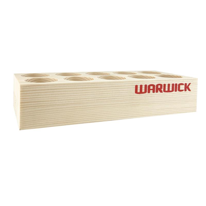 Wooden glue stick holder for 10 jumbo sticks, featuring a natural finish for stylish and organized workspace.