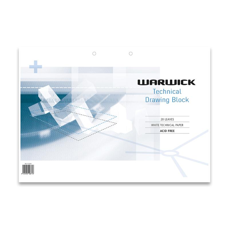 Warwick Refill Tech Drawing A3 20 Leaf 120gsm Punched 420x 297mm
