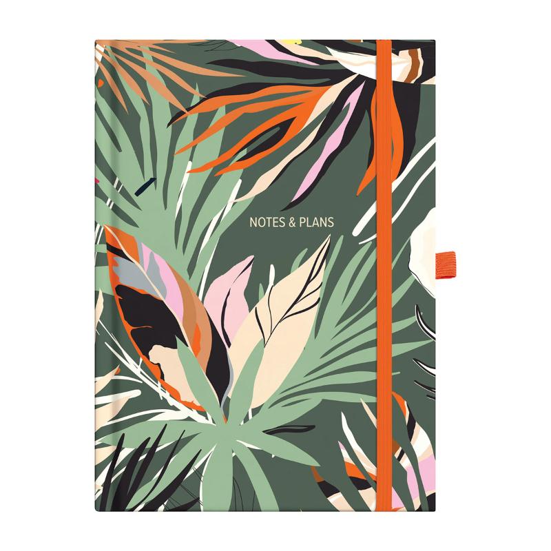 Collins United Undated Diary in Abstract Leaf design with flexible day-to-page layout for stylish and efficient planning.