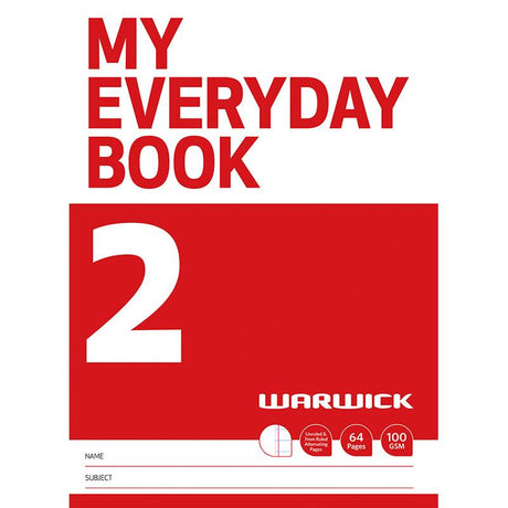 A4 exercise book with 64 pages, unruled for creativity and 7mm ruled for notes, featuring a durable cover and reference materials.